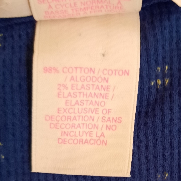 Victoria's secret navy gold polka dot top sweater sz XS *G - Picture 5 of 7